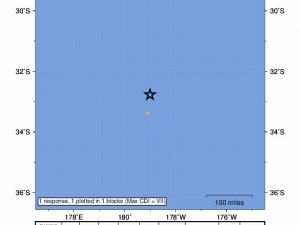 Büyük Okyanus’taki Kermadec Adaları Açıklarında 6.6 Büyüklüğünde Deprem