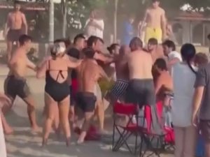 Sahilde Kavga Çıktı, O Anlar Kamerada