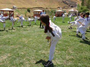 Yüksekovalı Tekvandocular, Piknik Alanında Şampiyonaya Hazırlanıyor