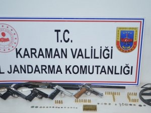 Karaman’da Tarihi Eser Ve Silah Operasyonu