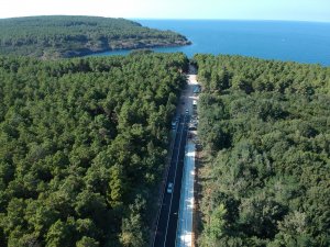 Hamsilos Yolunda Asfalt Çalışması