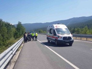 Yan Yatıp Bariyere Çarpan Atv’nin Sürücüsü Ağır Yaralandı