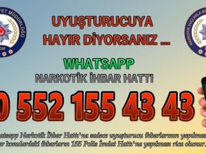 Kütahya’da Uyuşturucuyla Mücadele İçin ”Narko Mobil Whatsapp” İhbar Hattı