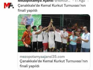 Çanakkale’de Hdp Tarafından Terörist Anısına Gerçekleştirilen Turnuvaya Tepki