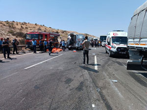 Gaziantep'te kaza: 15 ölü, 22 yaralı