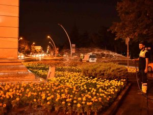 Başkentte Gece Temizlik Timleri İş Başında