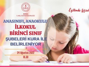 Muğla’da Anasınıfları Ve Birinci Sınıflar İçin Kura Heyecanı Yaşanacak