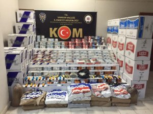 Samsun’da 472 Bin 800 Dal Dolu Ve Boş Makaron Ele Geçirildi