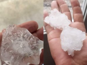 Çan’da Fırtına Ve Yağış Hayatı Böyle Felç Etti