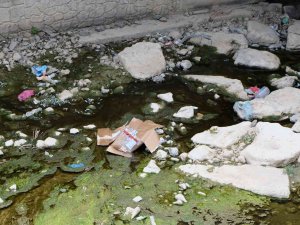 Suları Çekilince Harşit Çayı Çöplüğe Döndü