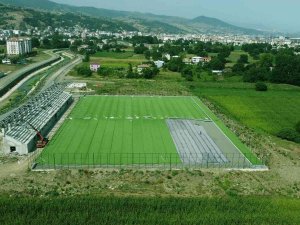 Tekkeköy İlçe Stadında Çimler Serildi