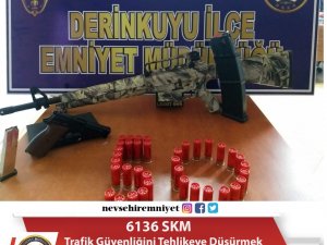 Alkollü Sürücünün Aracından Tabanca Ve Tüfek Çıktı