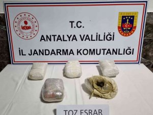 Antalya’da 5 Kilogram Toz Esrar Ele Geçirildi