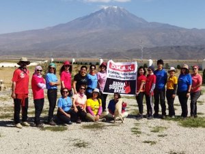 Ağrı Dağı’nda “Kadına Şiddete Hayır” Tırmanışı Yapıldı