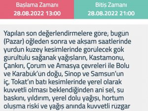 Kuzey Kesimlerde Yağış Uyarısı