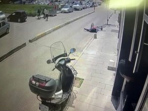 Bisiklet Kazası Güvenlik Kameralarına Yansıdı