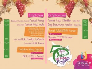 50. Uluslararası Ürgüp Bağ Bozumu Festivali’ne Geri Sayım
