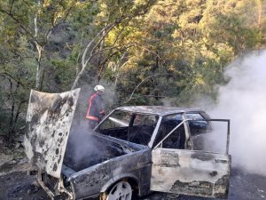 Yanan Otomobil Kullanılmaz Hale Geldi