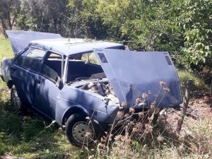Ağaçlık Alana Uçan Otomobilin Sürücüsü Yaralandı