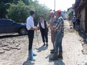 Kaymakam Okumuş, Selden Zarar Gören Kırık Ve Muratlı Köyünde İncelemelerde Bulundu