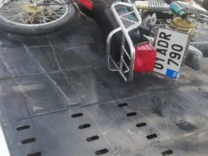 Devrilen Motosikletin Sürücüsü Yaralandı