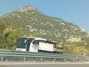 Yolcu Otobüsü Alev Alev Yandı