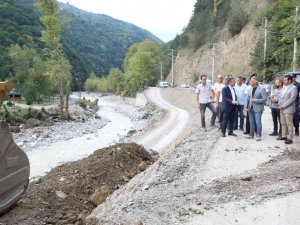 Sel Bölgesinde Yapılan Çalışmalar Denetlendi