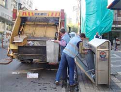 Trabzon'da 'Temel Fıkrası' gibi çöp toplama işlemi