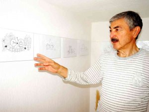 Sarıgöllü Karikatürist Kendi Köyünde Sergi Açtı
