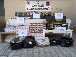 Konya’da Piyasa Değeri 215 Bin Lira Olan Tütün Ve Tütün Malzemesi Ele Geçirildi