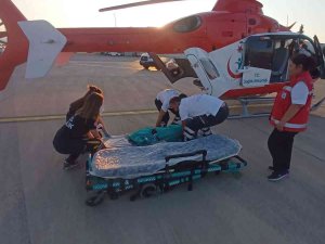 Yanık Tedavisi Gören Çocuk Ambulans Helikopter Bursa’ya Sevk Edildi