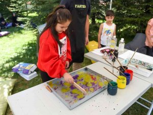 Altındağlı Minikler Ebru Yaptı