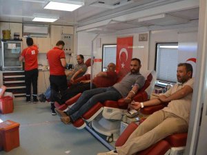 Korkuteli Sanayi Sitesi Esnafı Kızılay’a Kan Bağışında Bulundu