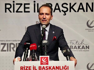 Yeniden Refah Partisi Genel Başkanı Fatih Erbakan Rize'de