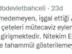 Mhp Lider Bahçeli: “Ermenistan’ın Karabağ’daki Saldırganlığına Sabır Ve Tahammül Gösterilemeyecektir”