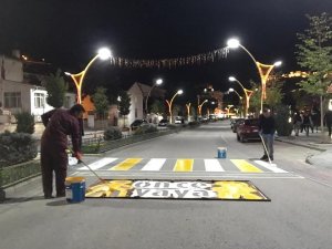 Bayburt’ta Yaya Geçitleri Boyanarak Yenilendi