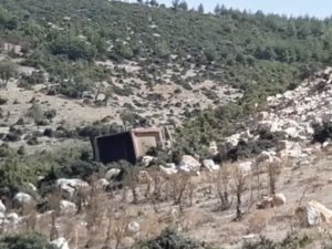 Bursa’da Hafriyat Kamyonu Uçurumdan Yuvarlandı