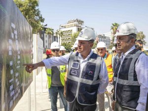 Başkan Seçer, Metro İnşaat Alanında İncelemelerde Bulundu