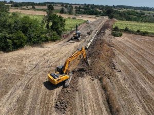 Samsun 19 Mayıs Barajı Sulama İnşaatında Çalışmalar Devam Ediyor