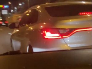 Ümraniye’de Kadın Sürücüyü Sıkıştıran Maganda Kamerada