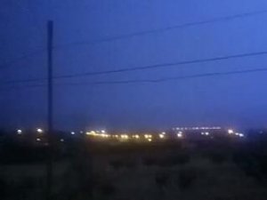 Malatya’da Çakan Şimşekler Geceyi Aydınlattı