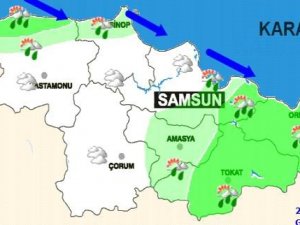 Samsun’a Kuvvetli Yağış Ve Rüzgar Uyarısı