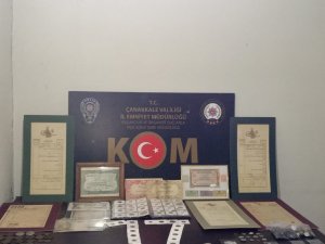 Çanakkale’de Çok Sayıda Tarihi Eser Ele Geçirildi