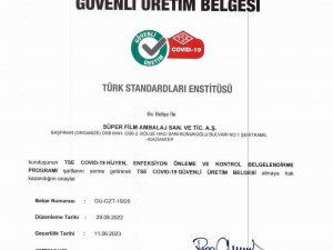 Tse Covıd-19 Güvenli Üretim Belgesi