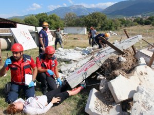 Denizli’de Deprem Tatbikatı Gerçeği Aratmadı