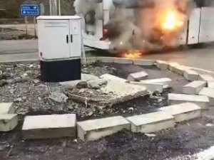 Yolcu Otobüsü Yangınında Yolcular Şoförü Suçladı