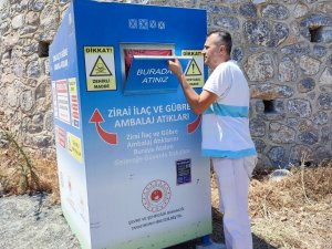 Köyceğiz’de Zirai Ambalaj Atıkları Konteynırları Kontrol Edildi