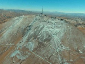 Palandöken’in Beyaza Bürünen Zirvesi Dron İle Görüntülendi