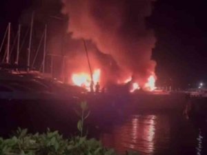 Fethiye’de Lüks Motoryat, Alev Alev Yandı