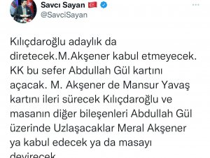 Başkan Sayan, “Kılıçdaroğlu Adaylıkta Diretecek, Akşener Masayı Devirecek”